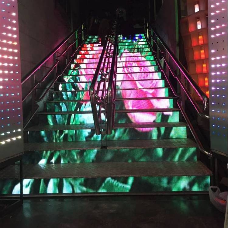 P5 Indoor Full Color LED Stairs Display, P5 LED Stairs Screen, Creative P5 LED Stairs Board