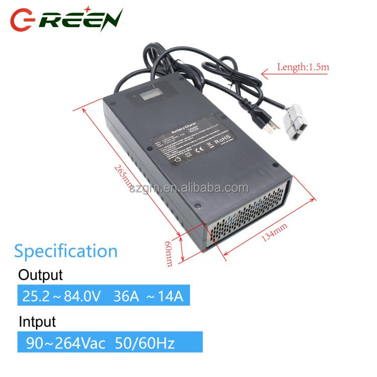 1200W lead-acid Battery charger Lithium Ion Battery Charger For Electric Scooter Bike Bicycle Robot with RS485 USB port