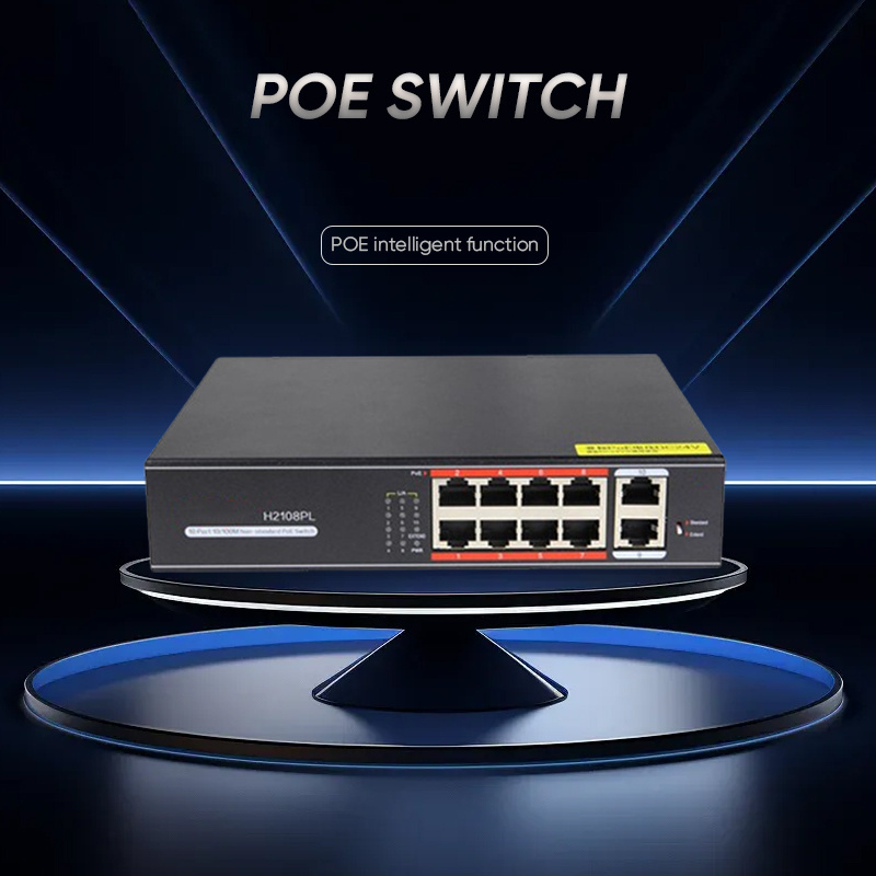 Passive poe switch 8*10/100M PoE+2*10/100M Uplink 120W network switch for Security Monitoring IP Camera