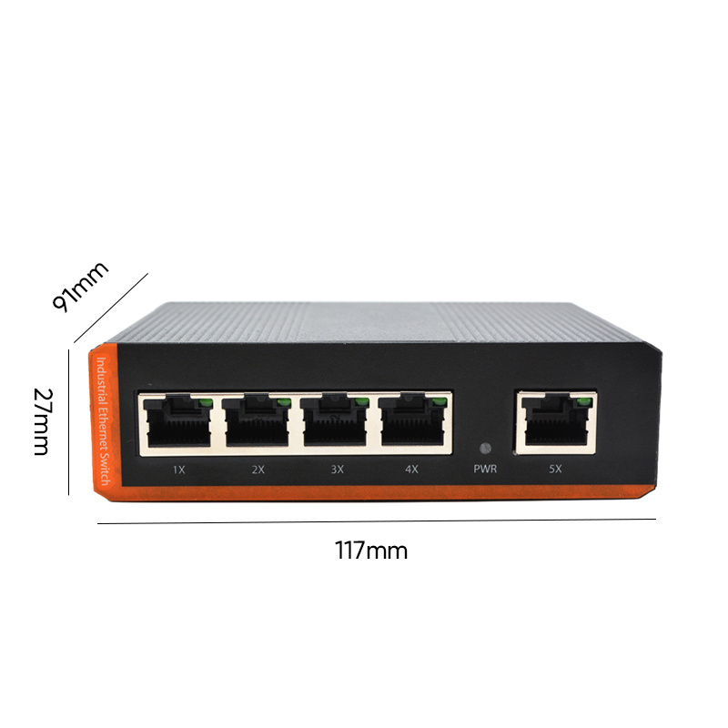 Fast Ethernet 5 ports industrial Ethernet switch 5*10/100Mbps RJ45 Outdoor Din Rail 4-48 Ports 10/100M&Gigabit poe switch