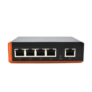 Fast Ethernet 5 ports industrial Ethernet switch 5*10/100Mbps RJ45 Outdoor Din Rail 4-48 Ports 10/100M&Gigabit poe switch