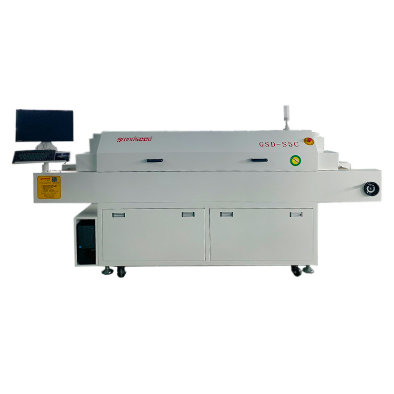 GRANDSEED led soldering machine GSD-S5C  reflow soldering small type hot air reflow oven factory price