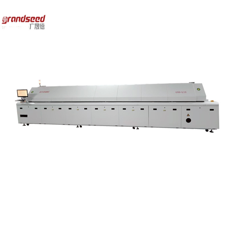 GRANDSEED  GSD-L12 best quality leed free large reflow soldering station professional smt  reflow oven