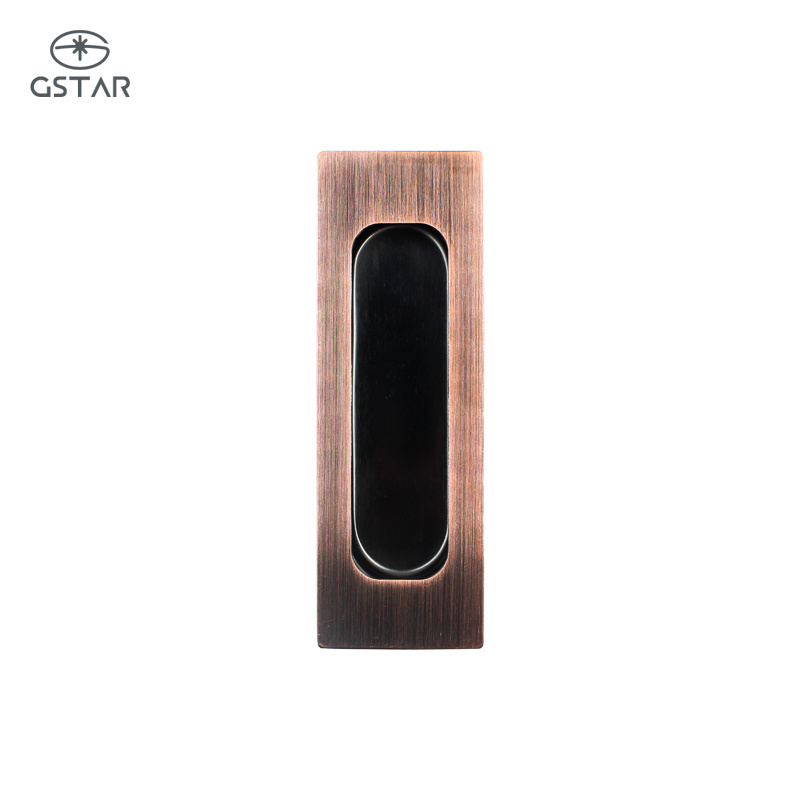 Concealed Door Handle Furniture Handles Knobs Galvanized Wire Drawing Cabinet Handle for Wardrobe