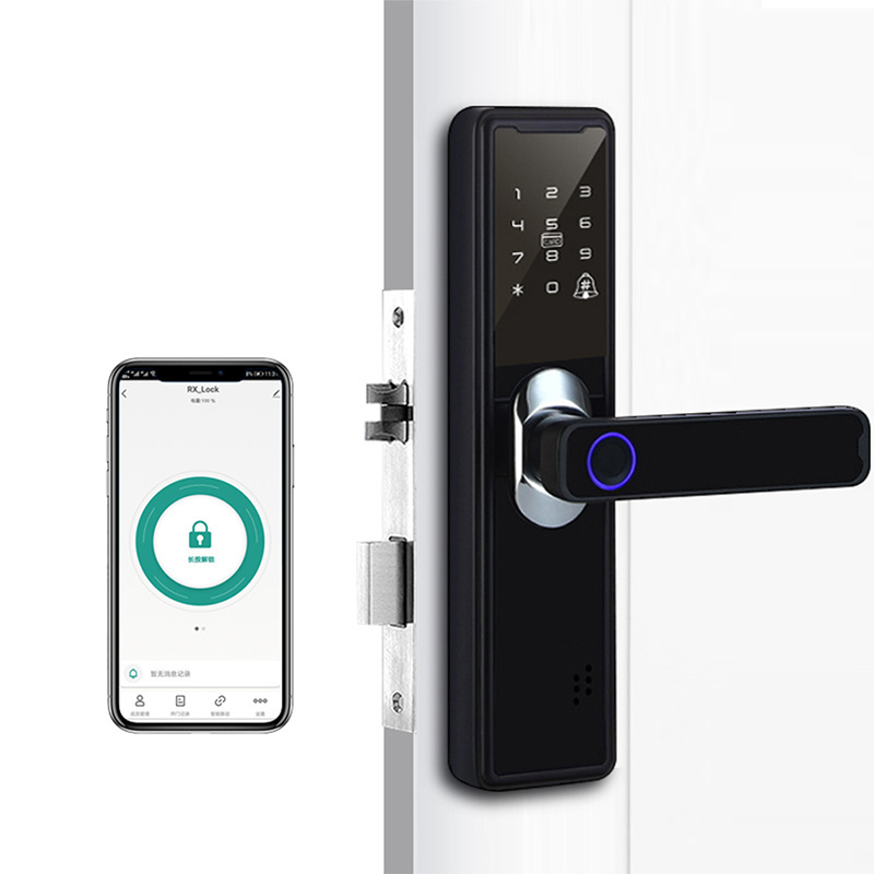 Wifi App Smart Door Lock Biometric Lock Fingerprint Door Handle Digital Keyless Lock