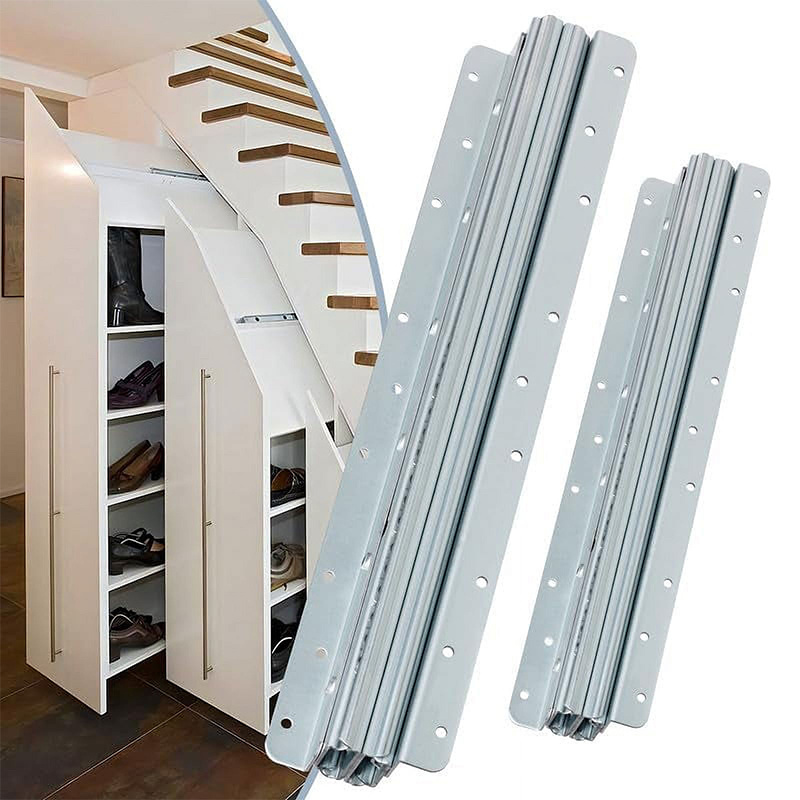 16 24 32 Inch 3 Fold Full Extension Cabinet Soft Closing Undermount Drawer Slides