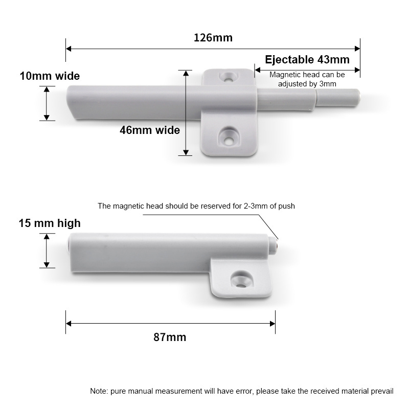 Furniture Kitchen Cabinets Rebound Device Handless Cabinet Door Push To Open Magnetic Latch