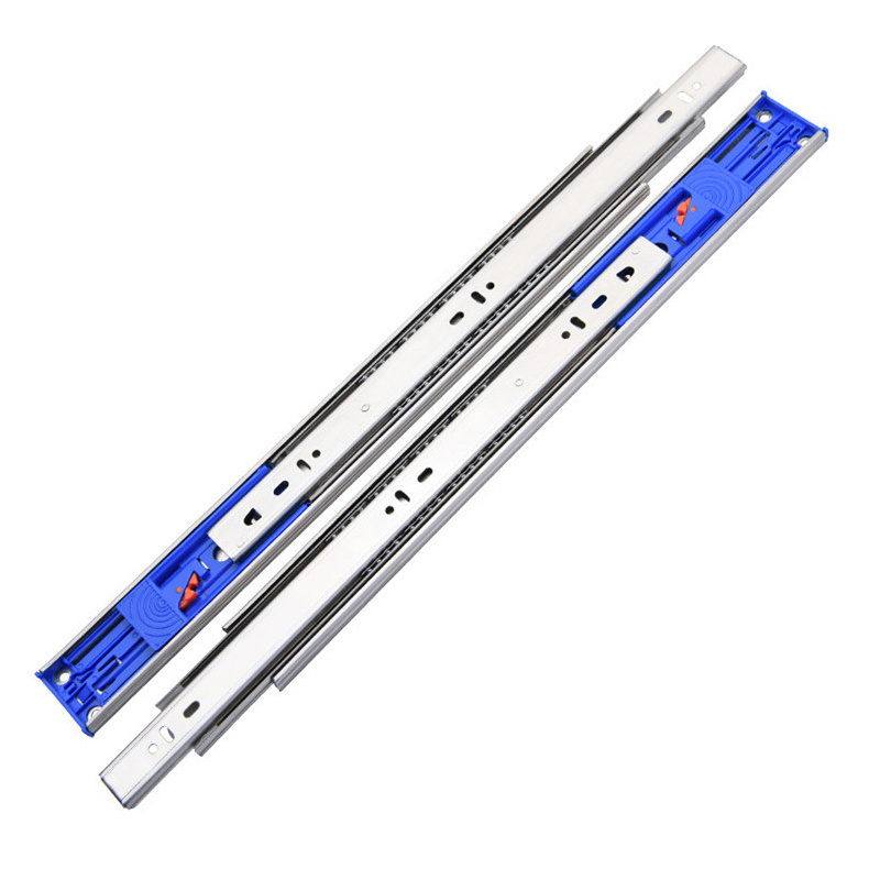 45mm Width Soft Closing Ball Bearing Heavy Duty Stainless Steel Push Open Drawer Slides