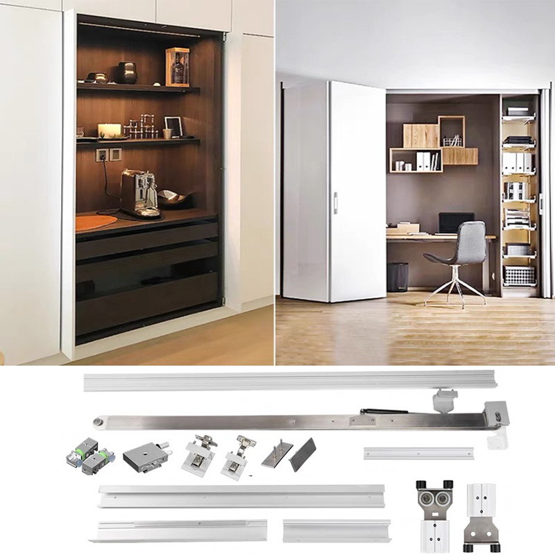 Pocket Slide Ball Bearing Pocket Door Slide Cabinet Pocket Folding Hidden Swing Door System Fold Slide