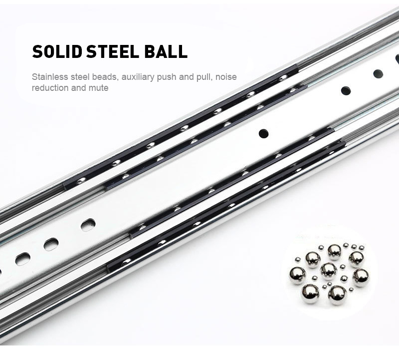 Heavy Duty Locking Drawer Slides Ball Bearing Drawer Slide Cold Rolled Steel Drawer Slides With Lock