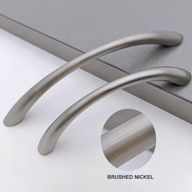 Stainless Steel Furniture Handle Cabinet Cupboard Pull Door Handles Silver Handles For Kitchen Cabinets