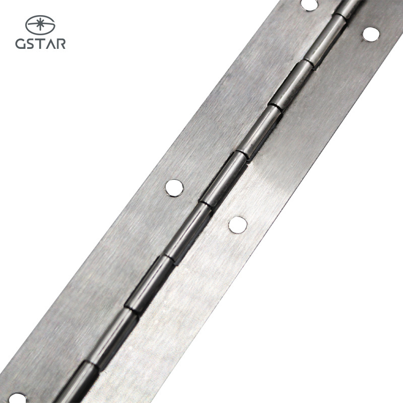 Hing Supplier Furniture Stainless Steel 304 201 Continuous Piano Hinge Long Door Hinges For Cabinet Piano Jewelry Box