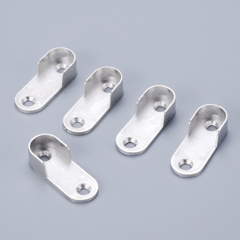 Zinc Alloy Wardrobe Tube Support Hanging Rail Tube Support Furniture Closet Rod Pole End Bracket