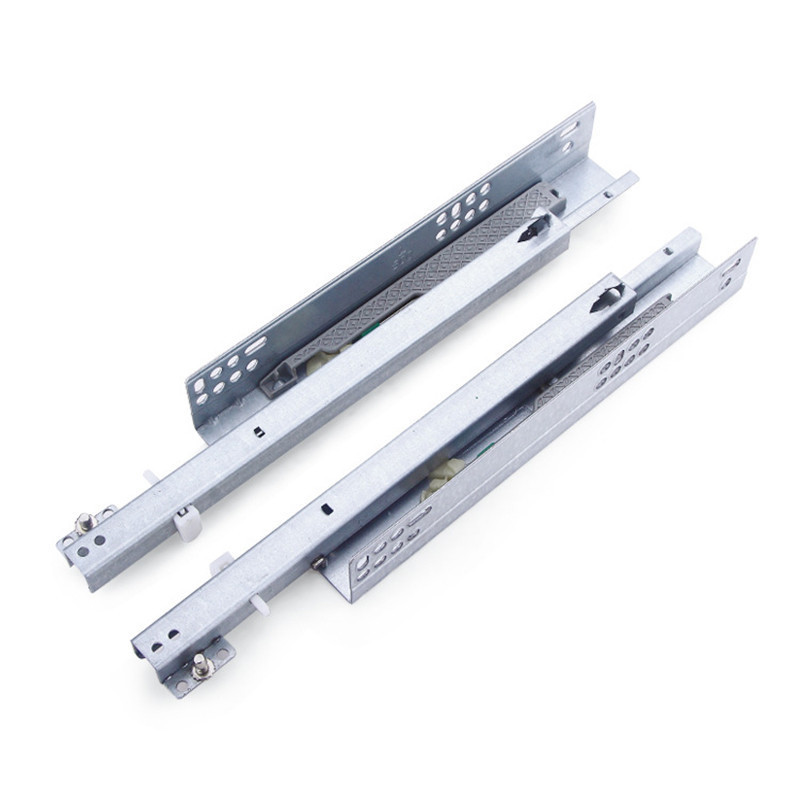 Heavy Duty Ball Bearing 2-fold Hidden Under Bottom Mount Soft Close Heavy Duty Drawer Slides