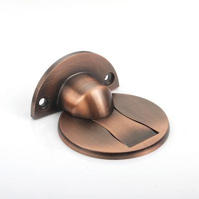 Wood Door Stopper Stainless Steel Magnetic Door Stopper Zinc Alloy Automatic Floor Mounted Door Stopper