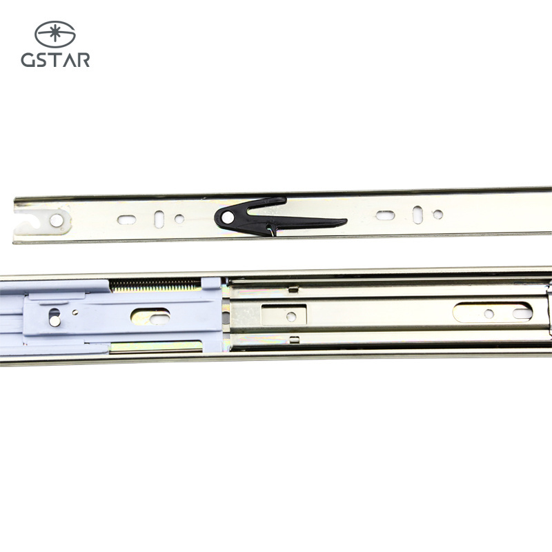 Stainless Steel 45Mm Heavy Duty Soft Close Drawer Slides Kitchen Cabinets Locking Drawer Slide