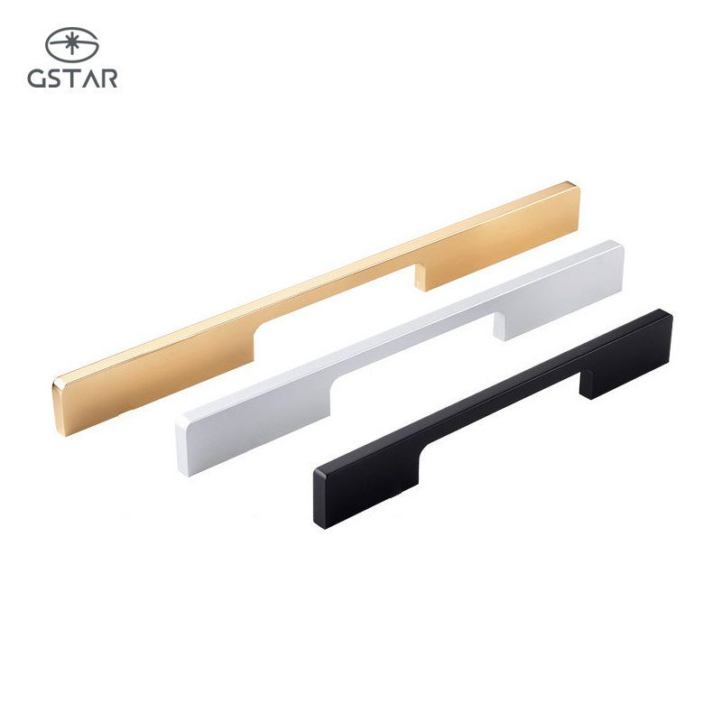 Kitchen Drawer Pulls 64 96 128 160 192 224mm 562mm Long Door Handles Luxury With Aluminum Allo