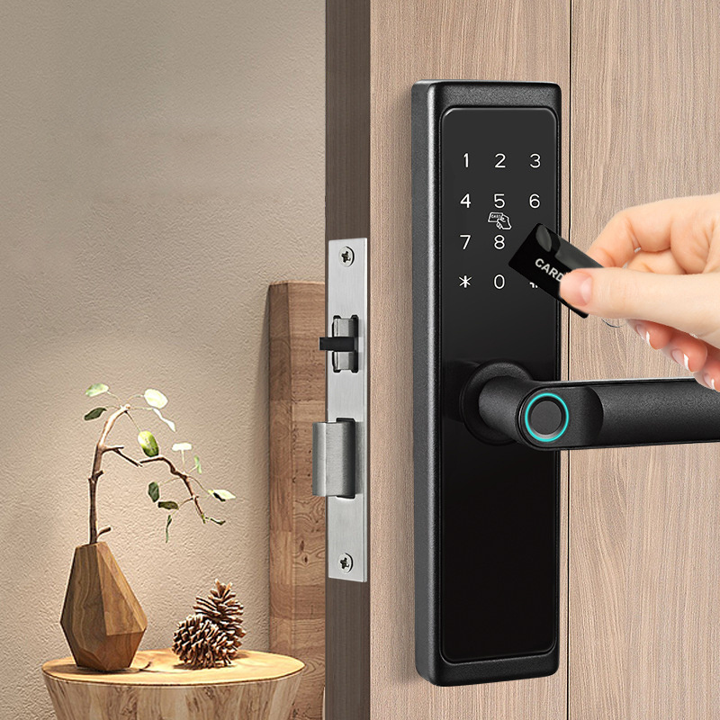 Smart Lock Fingerprint Door Lock Smart Card Fingerprint Door Lock Door Knob With Keypad And Key