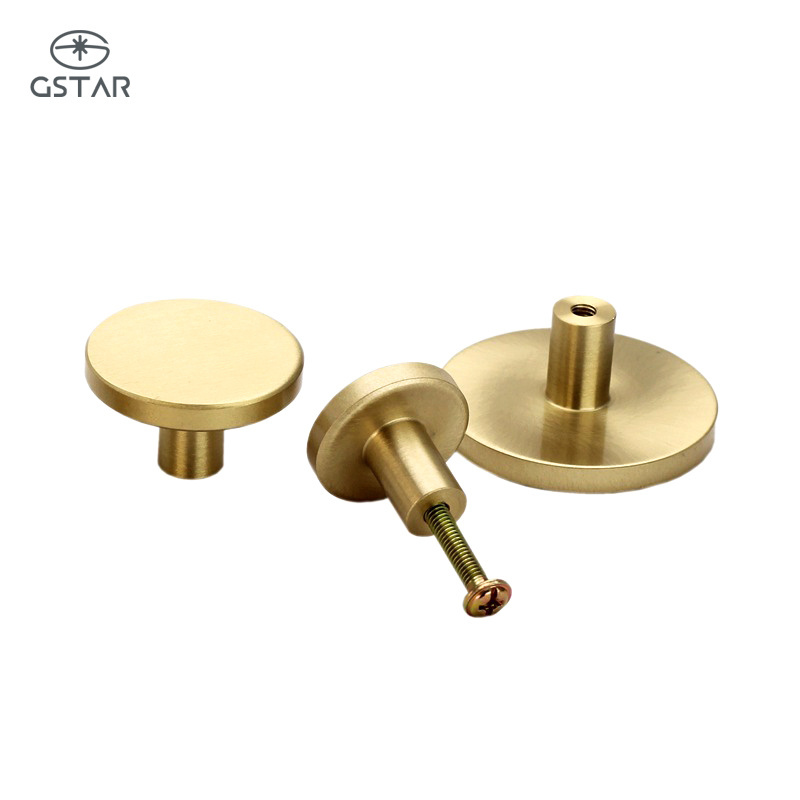 Manufacturing Luxury Europe Style Modern Solid Brass Knob Gold Cabinet Drawer Furniture Cupboard Knobs