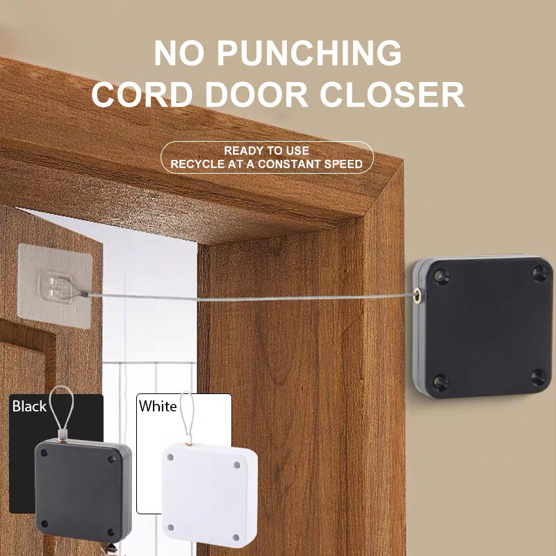 No Punch Rope Door Closers Concealed Door Closer Punch Free Automatic Sensor Auto Door Closer