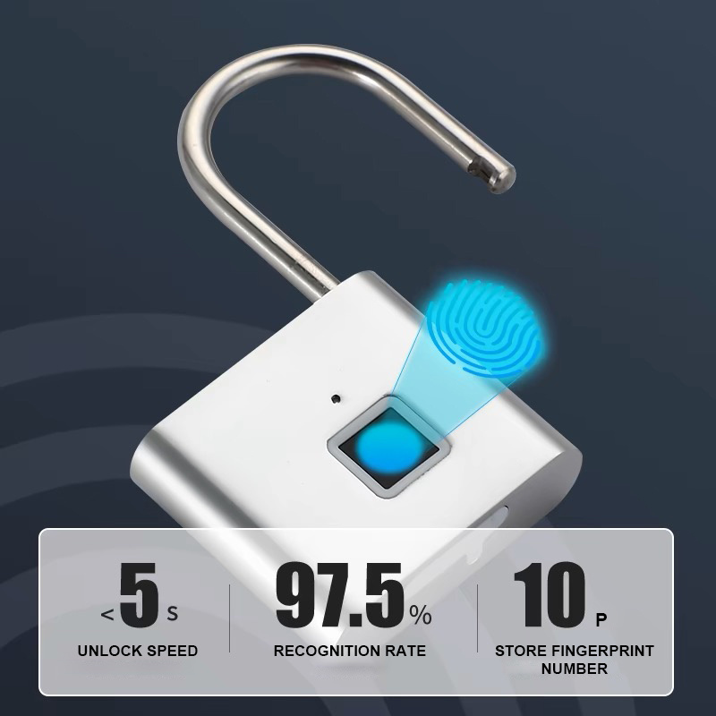 Waterproof Smart Cabinet Lock Electronic Fingerprint Door Lock Smart Padlock Security Padlock For Luggage