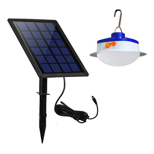 GQ Solar Hanging Lights Outdoor Waterproof Solar Shed Lights with 3 Lighting Modes Solar Pendant Lamp for Home Indoor Garden LED