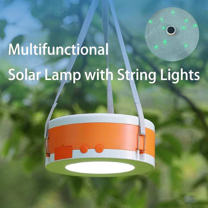 Multicolor String Lights,usb Rechargeable Battery Portable LED Tent Lights Solar Camping String Lights,rgb Waterproof for Hiking