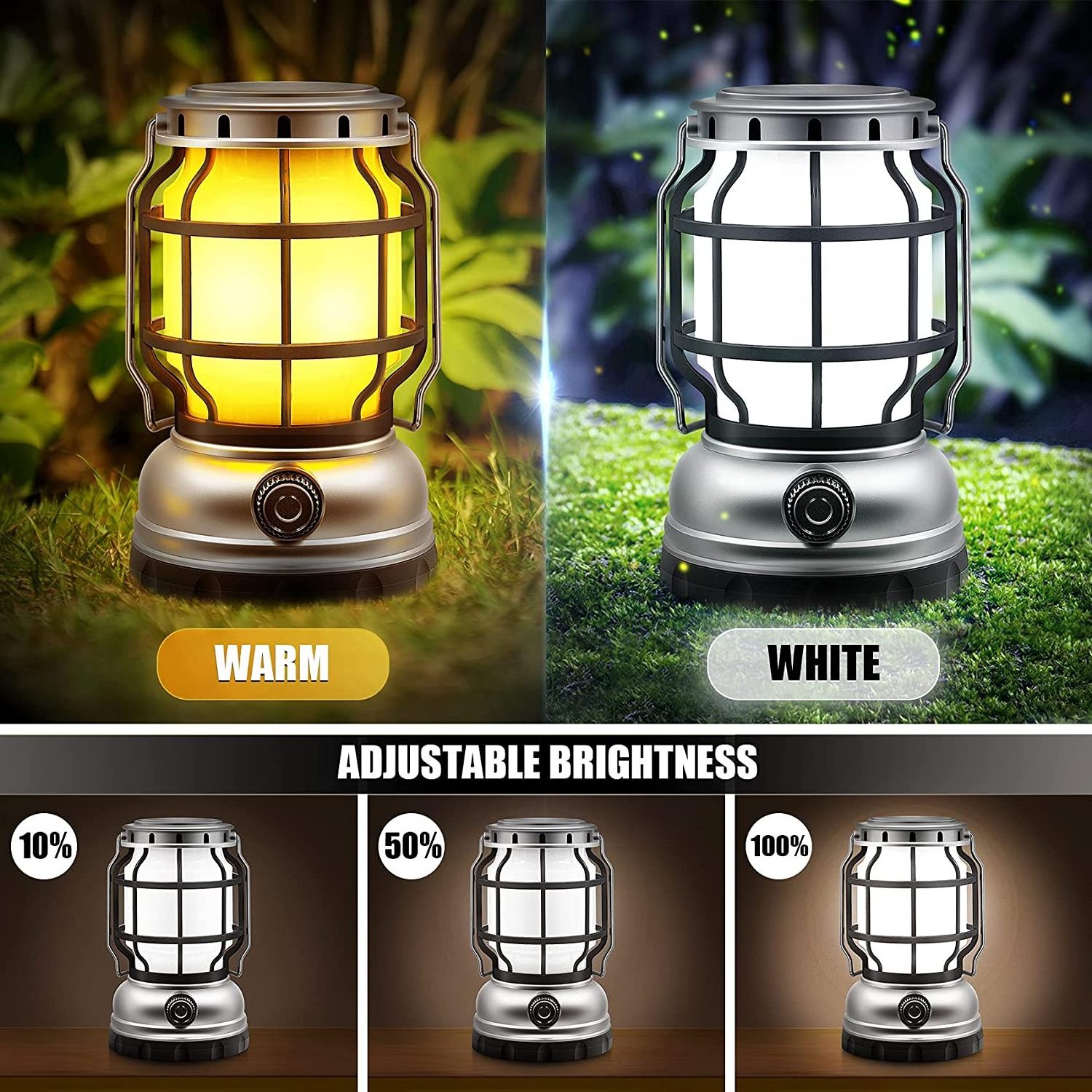 Collapsible Portable LED Camping Lantern Lightweight Waterproof Solar USB Rechargeable LED Flashlight Survival Kits for Camp 90