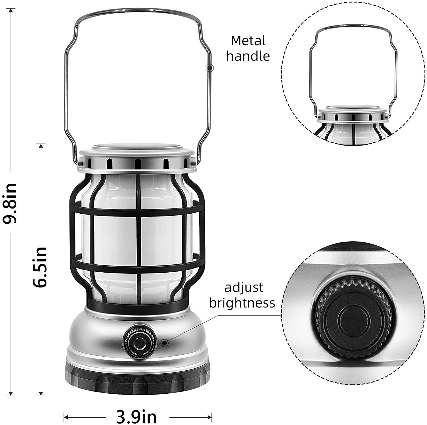 Collapsible Portable LED Camping Lantern Lightweight Waterproof Solar USB Rechargeable LED Flashlight Survival Kits for Camp 90