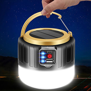 280W Remote Control Compact Solar Camping Lantern Waterproof 3 Lighting Modes Solar Tent Lights For Camping Hiking Emergency