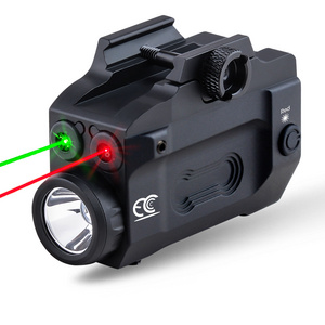 Rechargeable Red&green Laser and Flashlight for Tactical,600 Lumen Tactical Flashlight Laser Combo LED Camping USB Cable 90 IP65