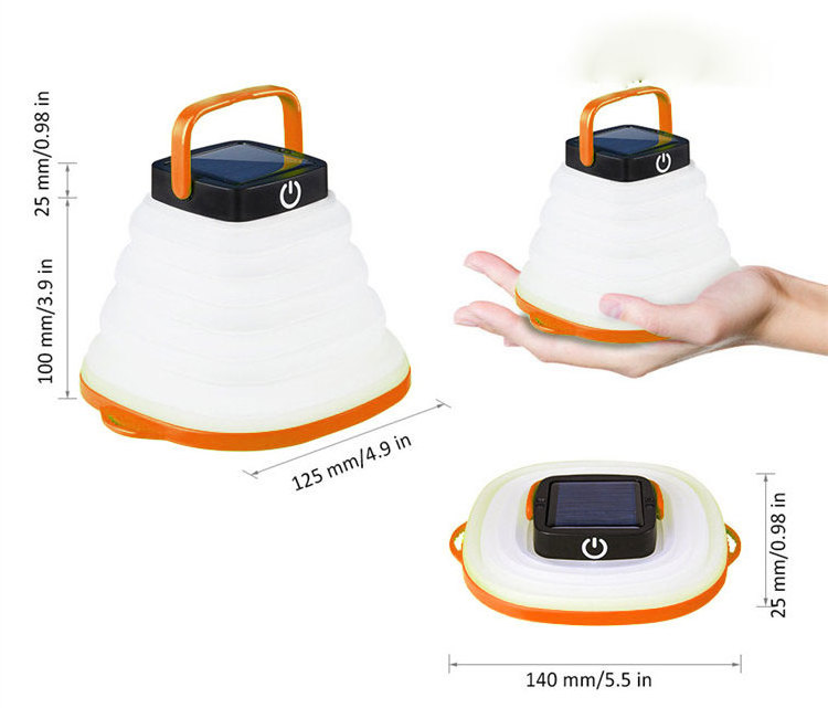 Solar ing Lantern - Inflatable LED Lamp Perfect for Camping, Hiking, Travel and More - Emergency Light for Power Outages, Hu