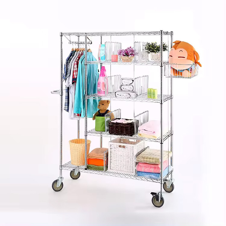 Customized Wholesale GuanRiver cabinet storage wire shelf rack 6 tier wire shelving unit nsf metal shelf rack steel wire shelf