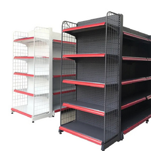 Custom Shop Shelves supermarket wooden display rack gondola shelving double-sided supermarket shelves super market rack