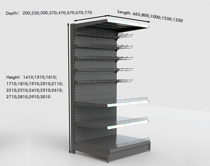 heavy duty supermarket metallic shelves /Store Display Racks /gondola shelving