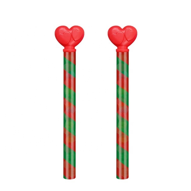 Holiday Heart Shape Plastic Candy Cane Candy Container Empty Clear Plastic Candy Cane Tubes