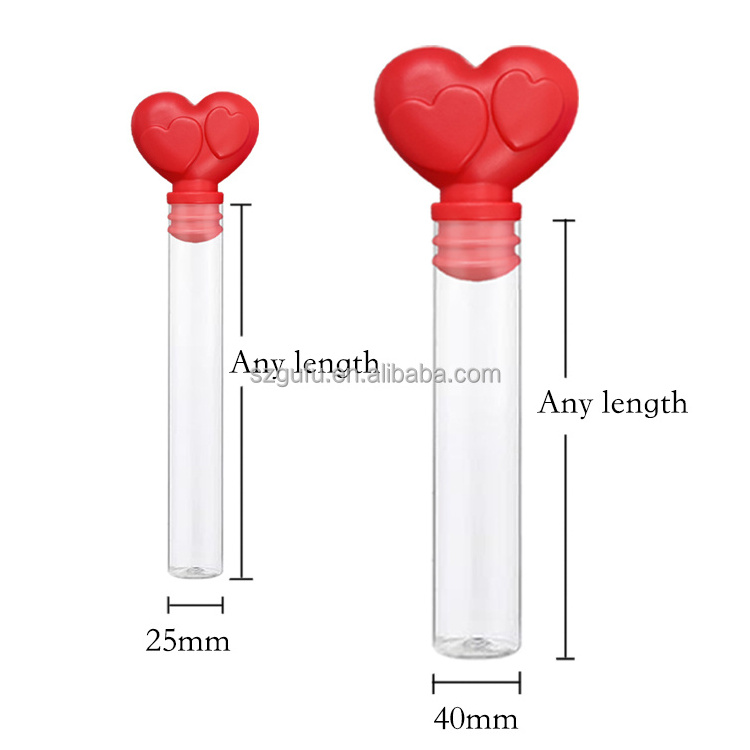 Holiday Heart Shape Plastic Candy Cane Candy Container Empty Clear Plastic Candy Cane Tubes