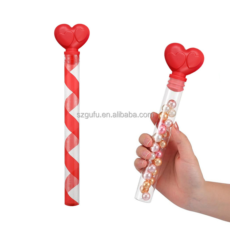 Valentinas Holiday Heart Shape Plastic Candy Cane Candy Container Empty Clear Plastic Candy Cane Tubes