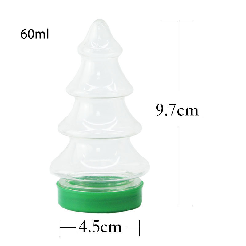 Christmas Tree Shape Bottle Children Jolly Packaging Transparent PET Plastic Fun Shape Bottles for Drink