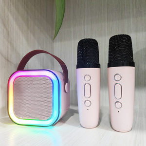 Led bulb with bluetooth speaker portable surround sound system home theater wireless kids karaoke microphone