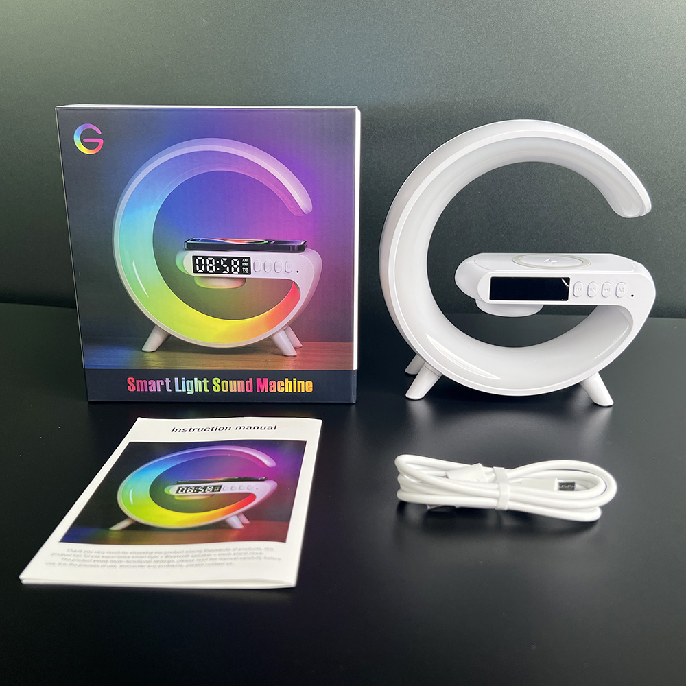 LED Light G6 RGB G Shaped Bluetooth Speaker Bluetooth Speaker with Mobile Phone Wireless Charger