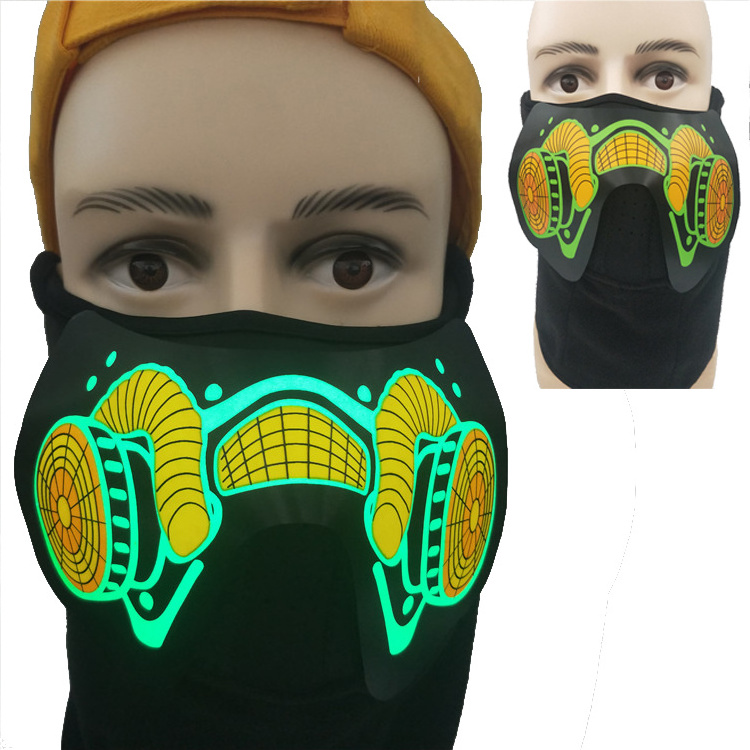 El Half Sound activated DJ Led Rave Mask El Mask wholesale led party mask