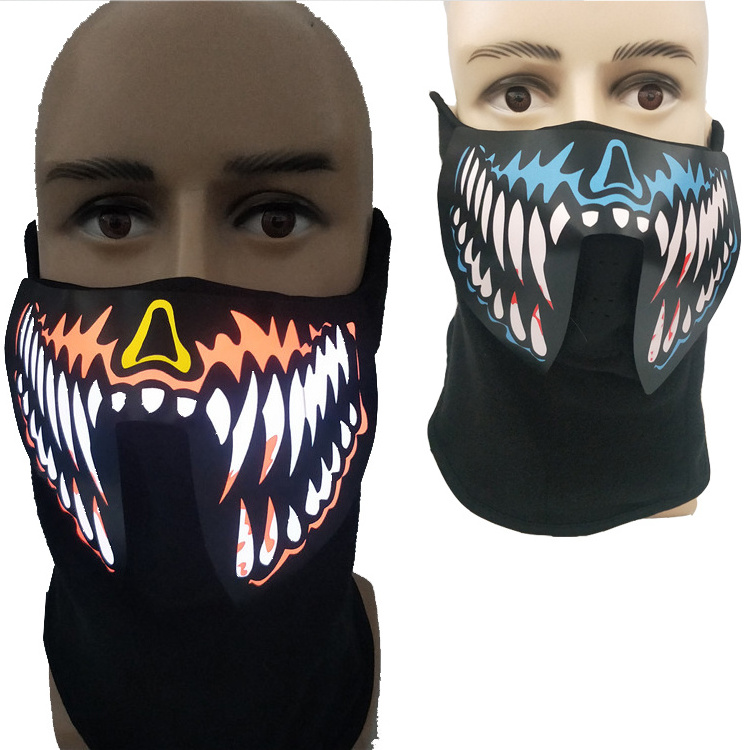 El Half Sound activated DJ Led Rave Mask El Mask wholesale led party mask