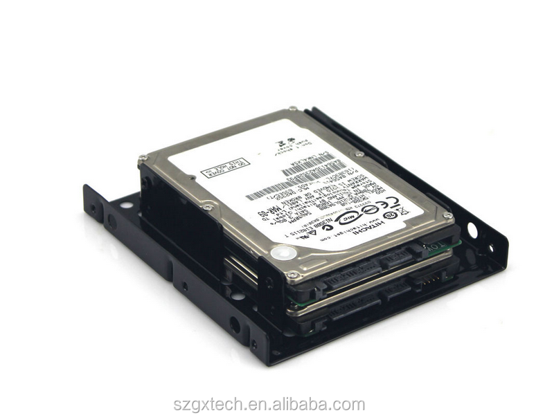 Double-layers Hard Drive Bays 2.5 Inch SSD/HDD To 3.5 Inch Hard Drive Mounting  HDD Bracket