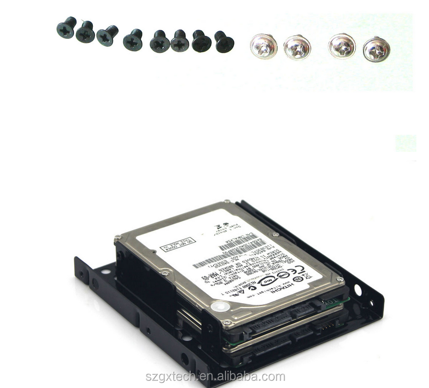 Double-layers Hard Drive Bays 2.5 Inch SSD/HDD To 3.5 Inch Hard Drive Mounting  HDD Bracket