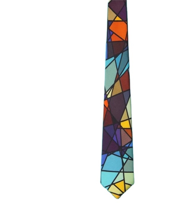 NO MOQ Custom Digital Printing Silk Tie Logo Silk Printed Ties Men