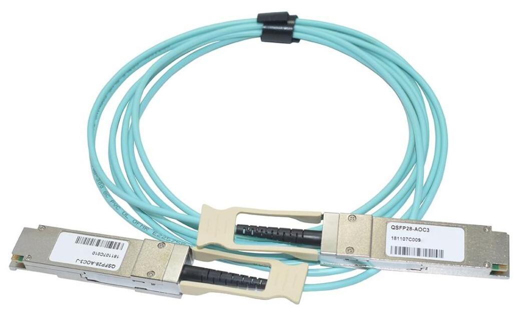 Factory Price Qsfp28 7m 10m 30m(33ft) qsfp-100g-aoc-10m Active Optical Cable