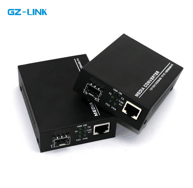 10/100M WDM Single fiber optic media converter rj45 sc connector 20km cctv media converter