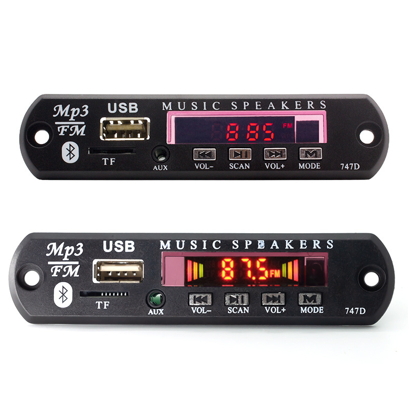 Blue tooth5.0 Receiver for Car Kit MP3 Player Decoder Board Color Screen FM module Radio TF USB  AUX Audio