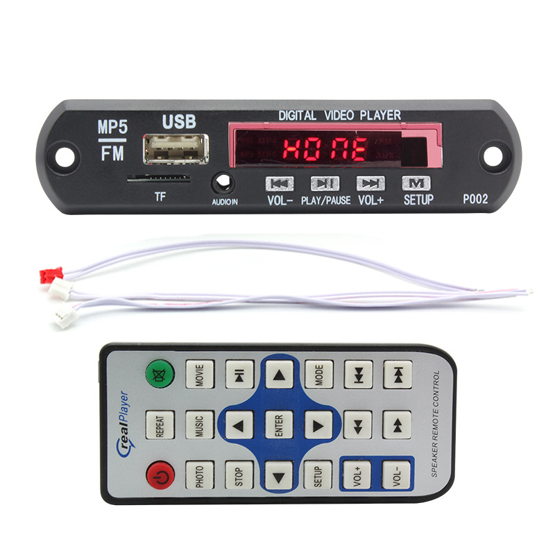 Blue tooth5.0 Receiver for Car Kit MP3 Player Decoder Board Color Screen FM module Radio TF USB  AUX Audio